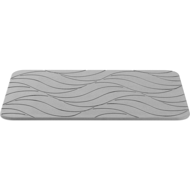 Navaris Diatomaceous Earth Bath Mat - Αντιολισθητικό Απορροφητικό Χαλάκι Μπάνιου από Γη Διατόμων - 39 x 60 cm - Dark Grey