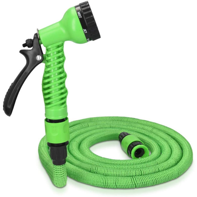 Navaris Expandable Garden Hose - Επεκτεινόμενο Λάστιχο Κήπου 7,5m - 22.5m - Green