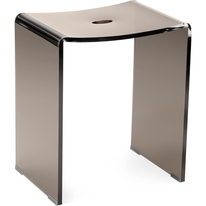Navaris Grey Acrylic Shower Stool - Αδιάβροχο Ακρυλικό Σκαμπό / Κάθισμα για Ντους / Μπάνιο - Grey