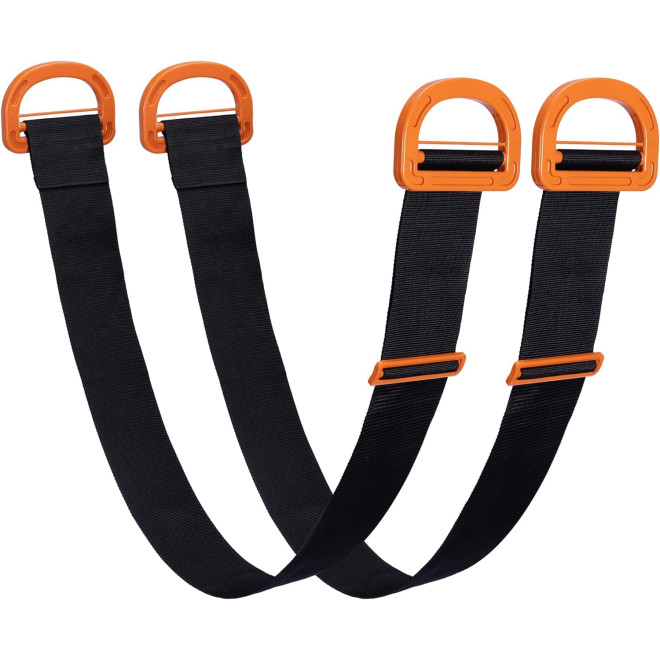 Navaris Lifting Straps Set - Σετ με 5 Ιμάντες Ανύψωσης και Μεταφοράς σε 4 Μεγέθη - Black