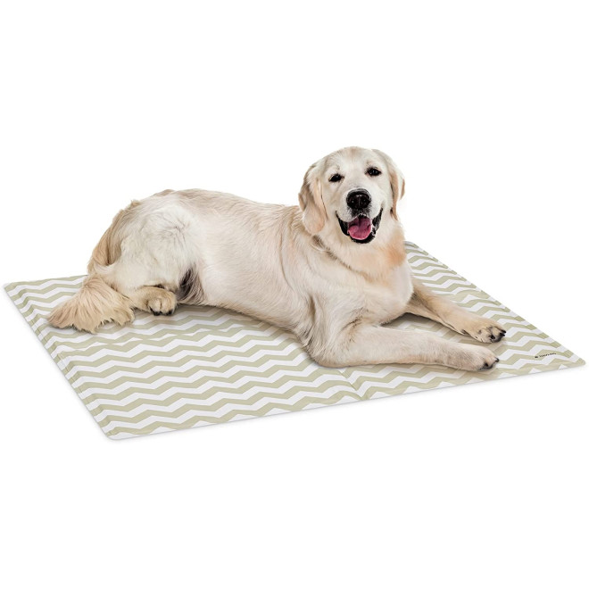Navaris Pet Cooling Mat - Στρώμα Ψύξης για Κατοικίδια - 81 x 96 cm - Zig Zag