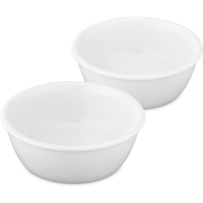 Navaris Replacement Bowls - Σετ με 2 Κεραμικά Μπολ Αντικατάστασης Φαγητού και Νερού για Βάση Navaris 57206.2 για Κατοικίδια - 300-350ml - White