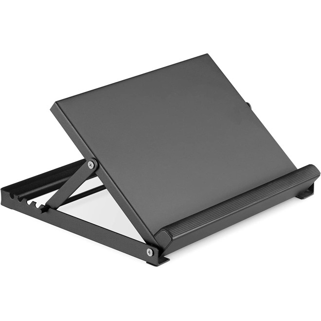 Navaris Steel Sland Board - Σανίδα για Εκγύμναση & Διατάσεις Γάμπας / Υποπόδιο από Ανοξείδωτο Ατσάλι με Ρυθμιζόμενη Κλίση - 43 x 35.5 x 6.5 cm - Black