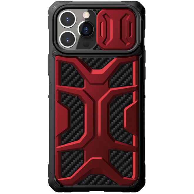 Nillkin Adventurer Armored Σκληρή Ανθεκτική Θήκη με Κάλυμμα για την Κάμερα - Apple iPhone 13 Pro Max - Red