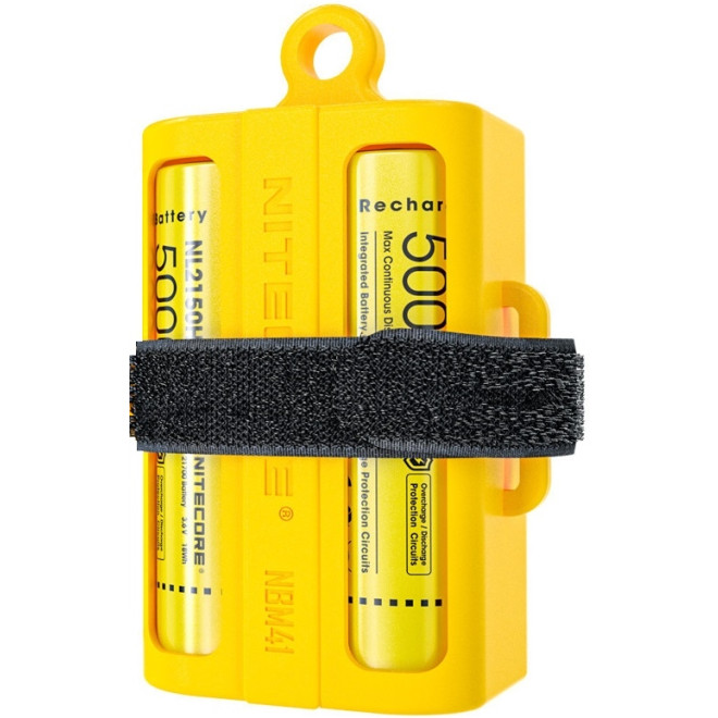 Nitecore NBM41 Battery Magazine - Θήκη Σιλικόνης για Μπαταρίες 21700 / 18650 - 4 Θέσεις - Yellow