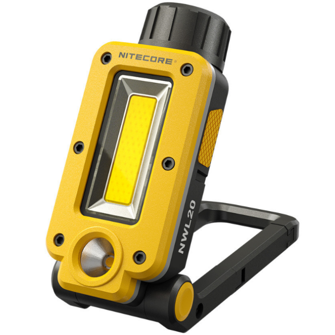 Nitecore NWL20 Multifunctional Triple Output Work Light - Αδιάβροχος Πολυλειτουργικός Επαναφορτιζόμενος Φακός LED με 3 Πηγές Φωτισμού και Μαγνητική Βάση - 600 Lumens - Μπαταρία 5000mAh - Black