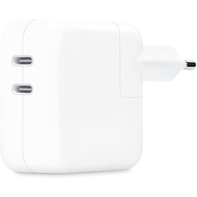 Official Apple Ταχυφορτιστής Ταξιδιού / Αντάπτορας με 2 x Type-C - 35W - White