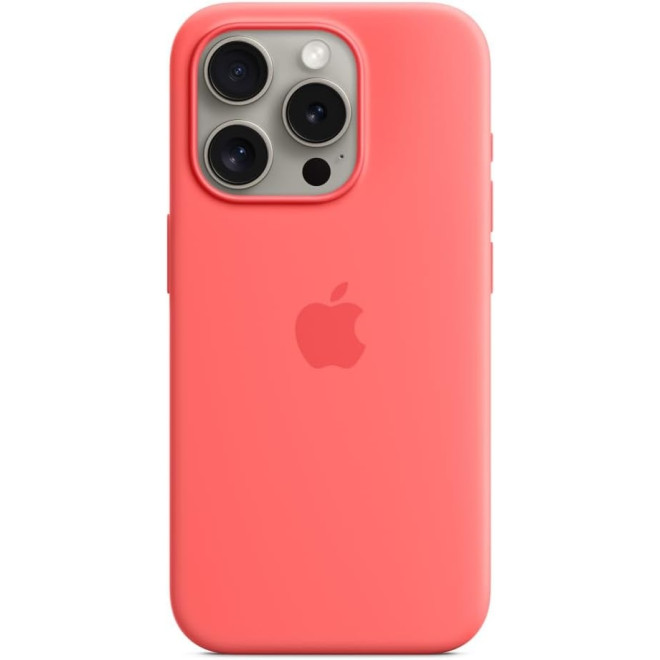 Official Apple Θήκη Σιλικόνης με MagSafe Apple iPhone 15 Pro - Guava