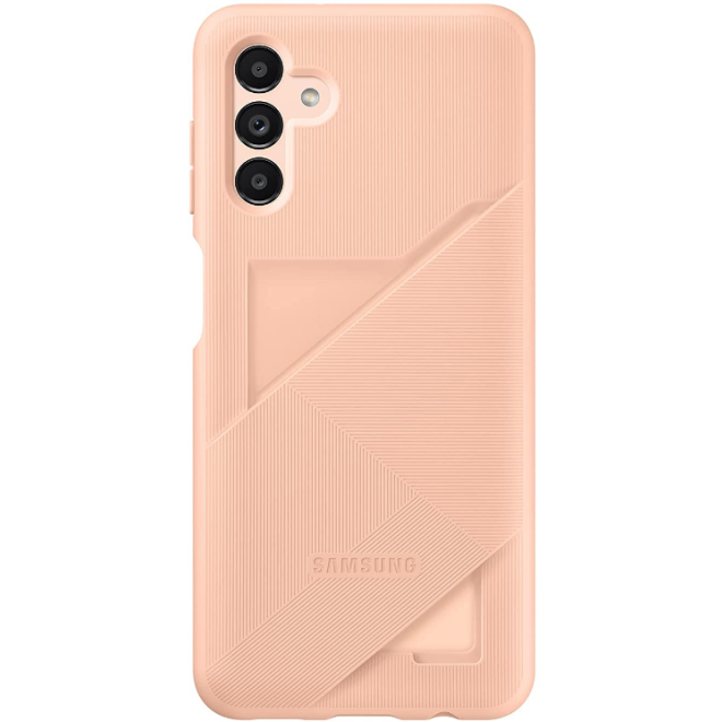 Official Samsung Card Slot Cover - Θήκη Σιλικόνης με Υποδοχή για Κάρτα - Samsung Galaxy A13 5G - Peach
