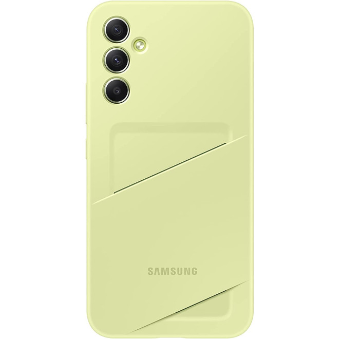 Official Samsung Card Slot Cover - Θήκη Σιλικόνης με Υποδοχή για Κάρτα - Samsung Galaxy A34 - Lime