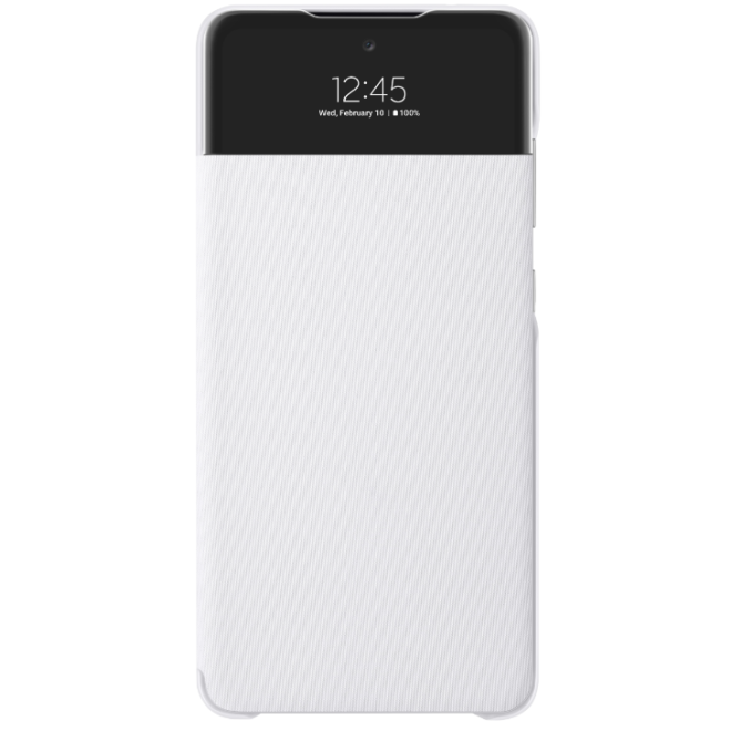 Official Samsung S View Wallet Cover - Θήκη Flip με Ενεργό Πορτάκι - Samsung Galaxy A72 - White
