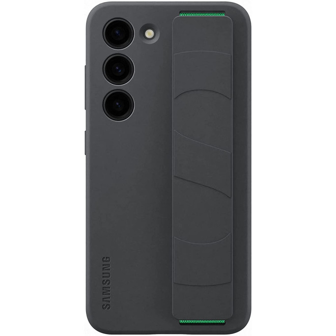 Official Samsung Silicone Grip - Θήκη Σιλικόνης με Λουράκι Χειρός - Samsung Galaxy S23 - Black