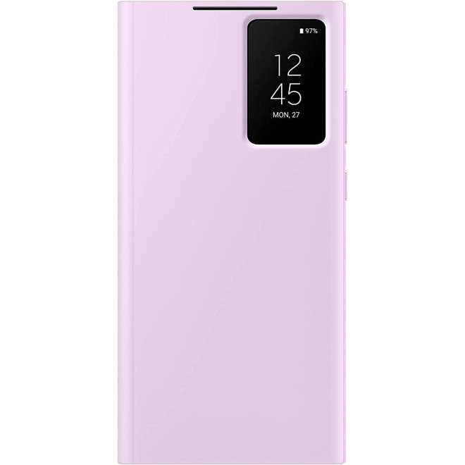 Official Samsung Smart Clear View Cover - Θήκη Flip με Ενεργό Πορτάκι Samsung Galaxy S23 Ultra - Lilac