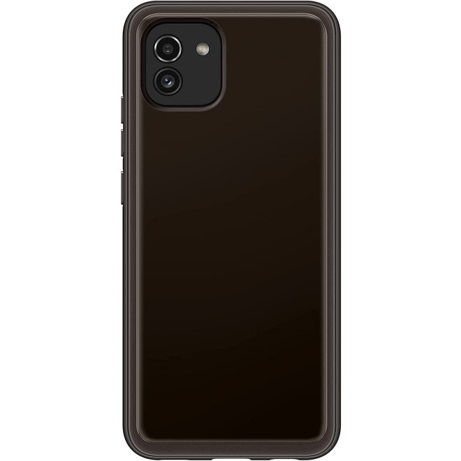 Official Samsung Θήκη Σιλικόνης Soft Clear Cover - Samsung Galaxy A03 - Black