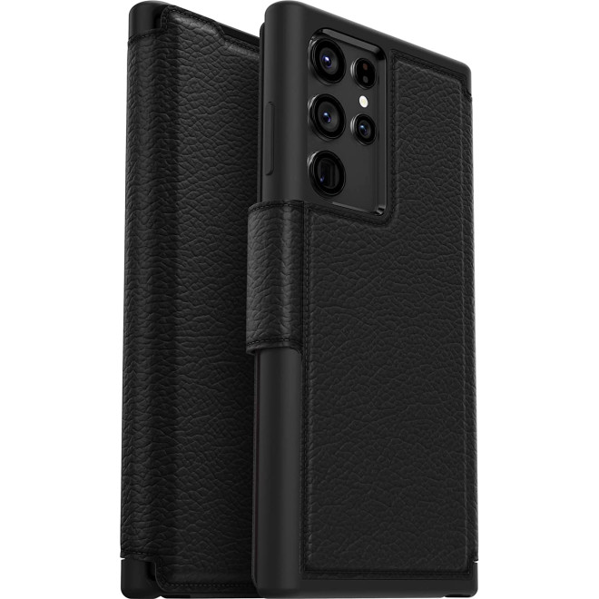 Otterbox Strada - Premium Δερμάτινη Θήκη - Πορτοφόλι Samsung Galaxy S22 Ultra 5G - Black