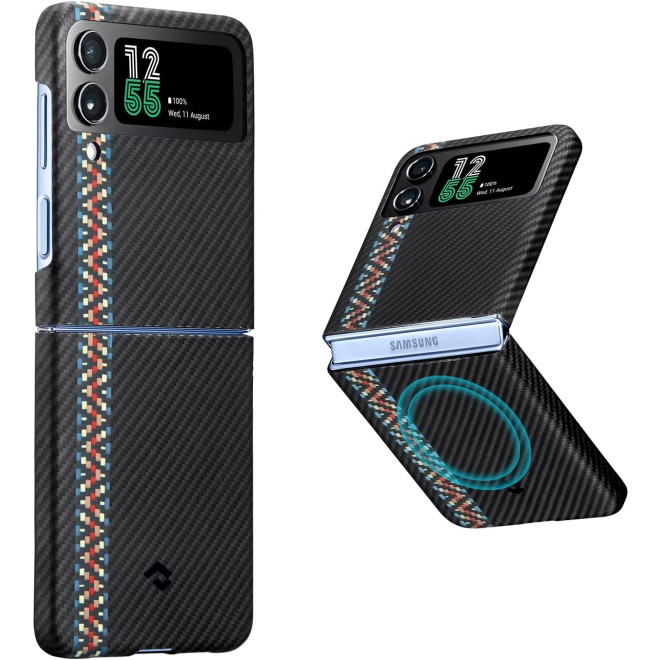 Pitaka Fusion Weaving MagEZ Case 3 - MagSafe Θήκη Aramid Fiber Body Samsung Galaxy Z Flip4 - 0.95mm - 600D - Rhapsody 