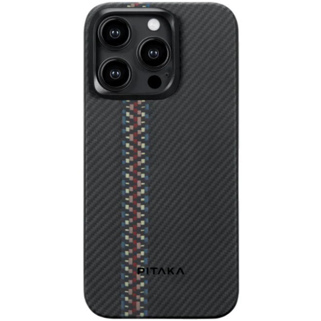 Pitaka Fusion Weaving MagEZ Case 4 - MagSafe Θήκη Aramid Fiber Body Apple iPhone 15 Pro - 0.95mm - 600D - Rhapsody