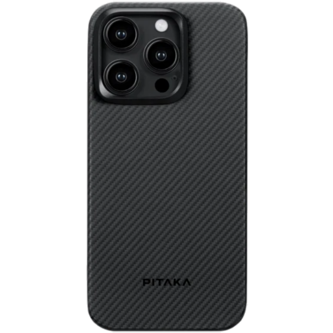 Pitaka MagEZ Case 4 - MagSafe Θήκη Aramid Fiber Body Apple iPhone 15 Pro Max - 0.95mm - 600D - Black / Grey / Twill