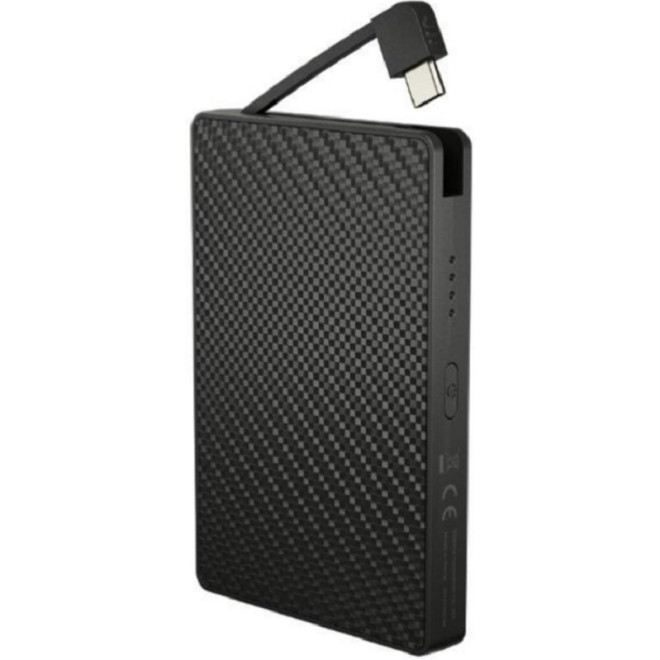 PowerBank Nitecore Pocket 10.000mAh με 1 x Ενσωματωμένο Καλώδιο x Type-C / 1 x Θύρα Type-C 22.5W Carbon Fiber