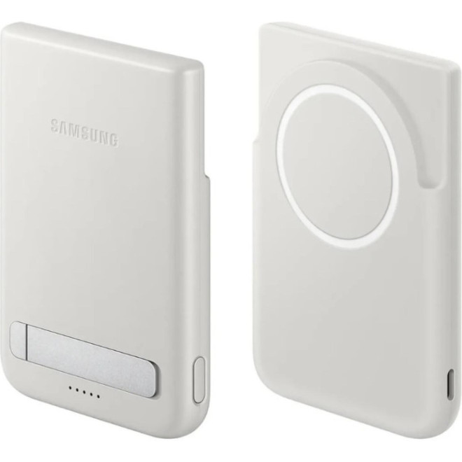 PowerBank Official Samsung Magnet Wireless Battery Pack με Μαγνητική Ασύρματη Φόρτιση 15W / 1 x Θύρα Type-C 25W 5.000mAh & KickStand Gray
