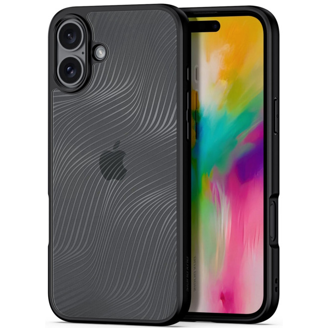 Premium Ημιδιάφανη Σκληρή Θήκη - Apple iPhone 16 - DuxDucis Aimo Series - Black