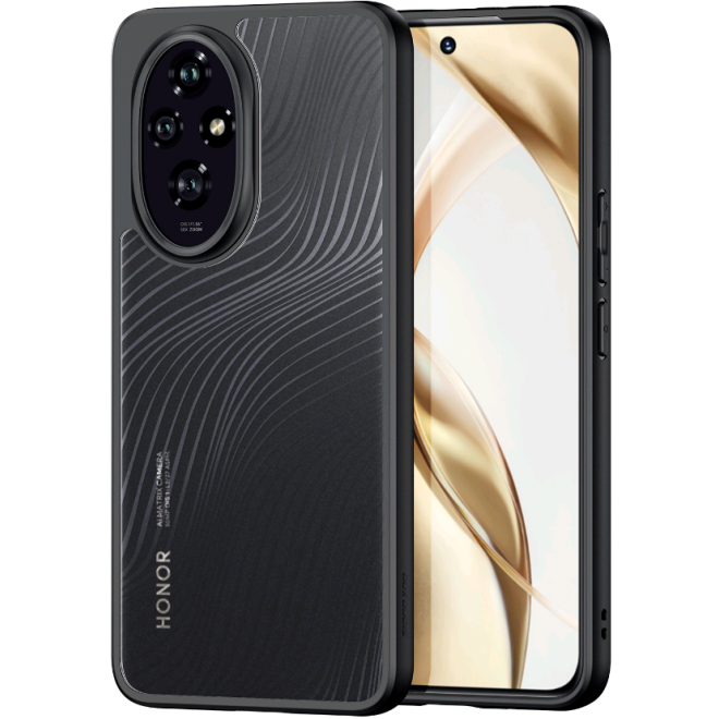 Premium Ημιδιάφανη Σκληρή Θήκη - Honor 200 - DuxDucis Aimo Series - Black 