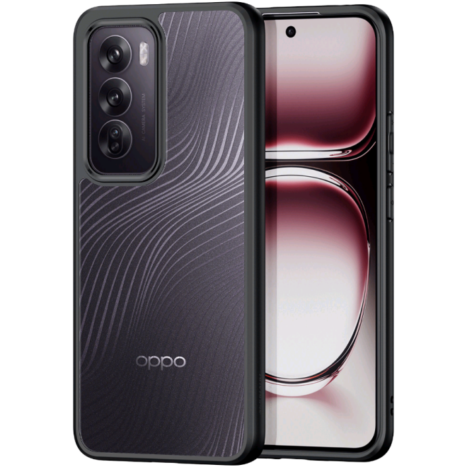 Premium Ημιδιάφανη Σκληρή Θήκη - Oppo Reno12 - DuxDucis Aimo Series - Black