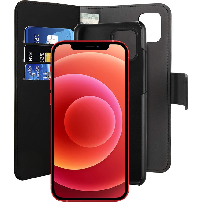 Puro Θήκη - Πορτοφόλι Wallet Detachable 2 in 1 - Apple iPhone 12 / 12 Pro - Black