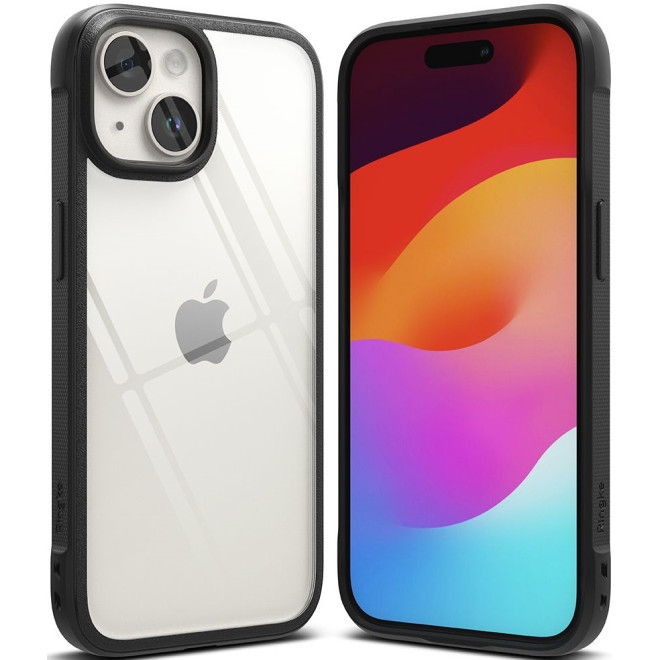 Ringke Fusion Bold - Σκληρή Διάφανη Θήκη με TPU Bumper - Apple iPhone 15 - Black