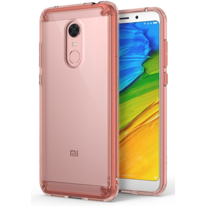 Ringke (Fusion) Θήκη Xiaomi Redmi 5 Plus με TPU Bumper - Rose Gold/Clear 