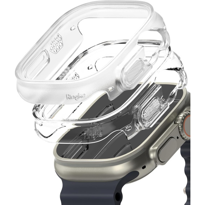 Ringke Slim Case - Σκληρή Θήκη Apple Watch Ultra 2 / Ultra 1 49mm - Alpine Clear / Clear - 2 Τεμάχια