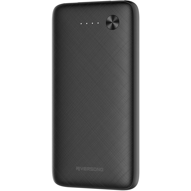 Riversong Horizon 10 Powerbank Φορητή Μπαταρία Φόρτισης - 2 x USB-A / 1 x Type-C / 1 x MicroUSB - 10000mAh - 2A - Black - 2 Έτη Εγγύηση