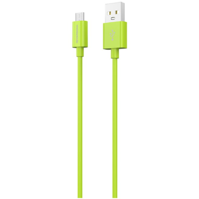 Riversong Lotus 08 - Καλώδιο Φόρτισης και Μεταφοράς Δεδομένων 3A USB σε MicroUSB - 120cm - Green