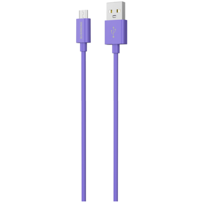 Riversong Lotus 08 - Καλώδιο Φόρτισης και Μεταφοράς Δεδομένων 3A USB σε MicroUSB - 120cm - Purple