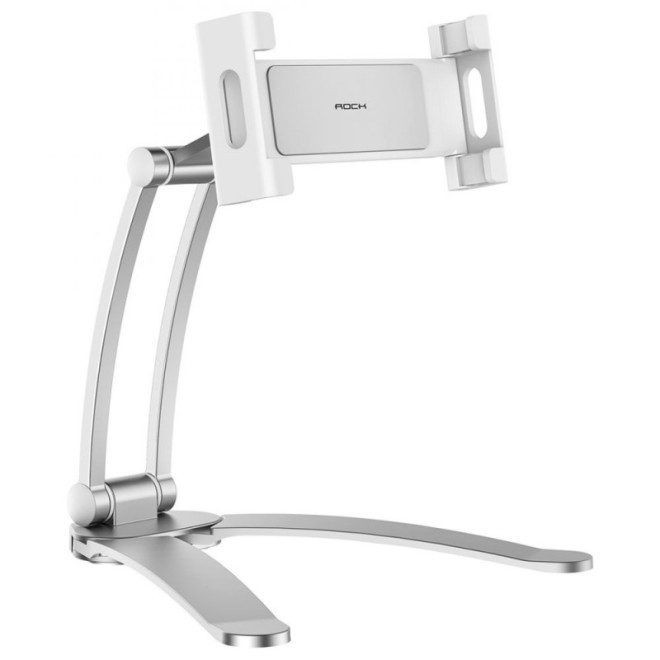 Rock Universal Desktop Stand - Βάση για Smartphones και Tablet από 5'' έως 10.5''  - Silver