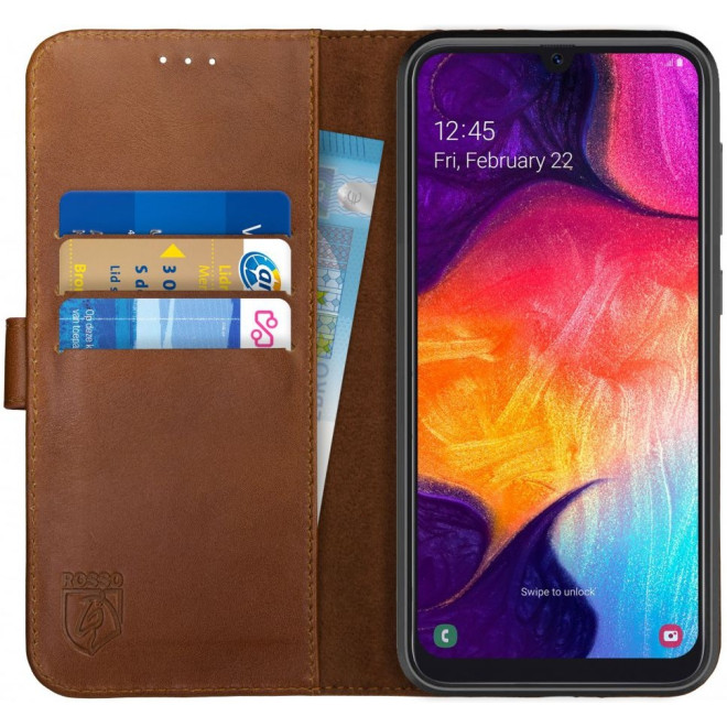 Rosso Deluxe Δερμάτινη Θήκη Πορτοφόλι Samsung Galaxy A50 - Brown