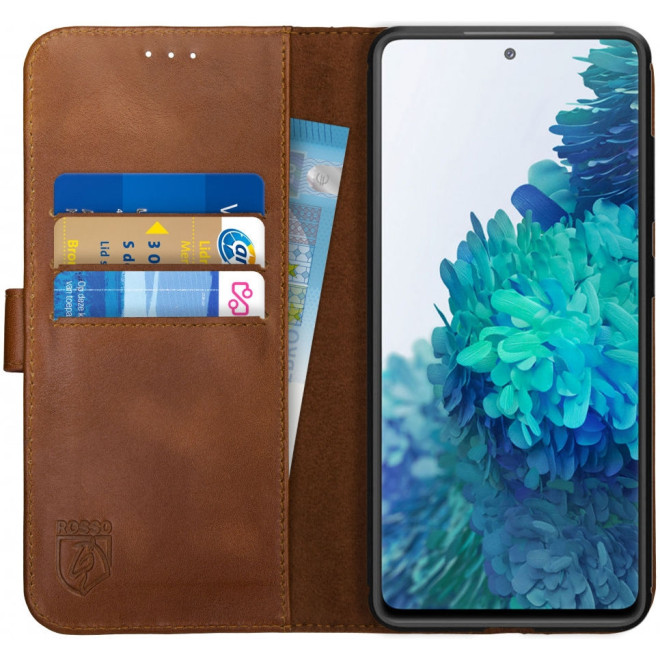 Rosso Deluxe Δερμάτινη Θήκη Πορτοφόλι Samsung Galaxy S20 FE - Brown