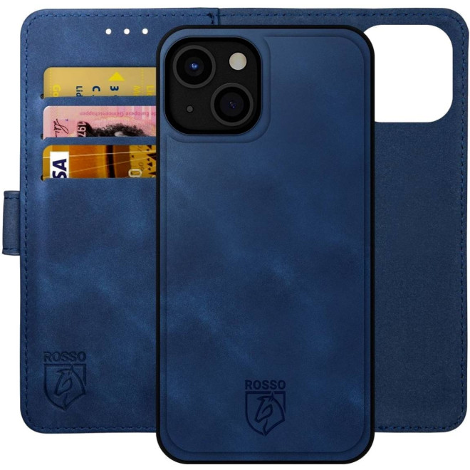 Rosso Element 2 in 1 - PU Θήκη Πορτοφόλι Apple iPhone 15 - Blue