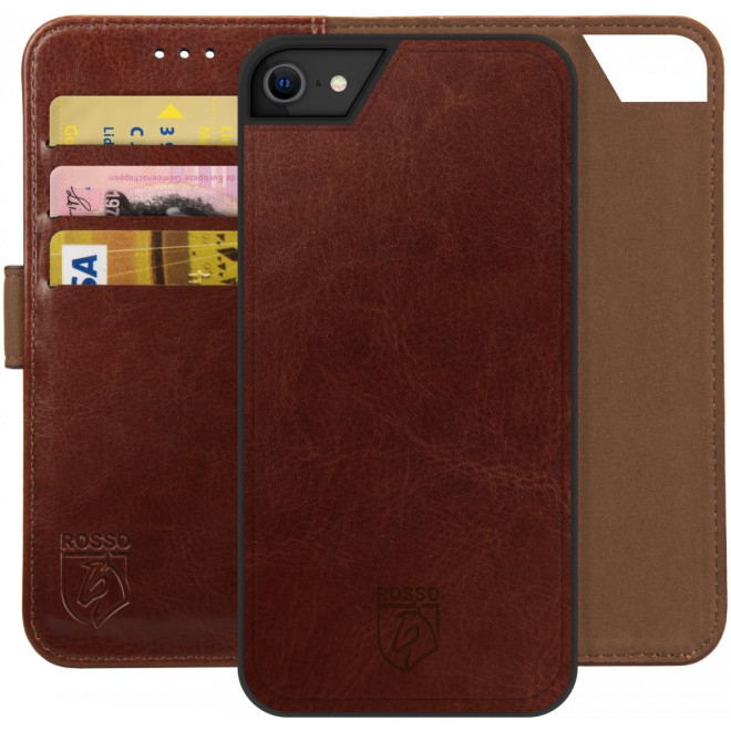 Rosso Element 2 in 1 - PU Θήκη Πορτοφόλι Apple iPhone SE 2022 / 2020 / 8 / 7 - Brown