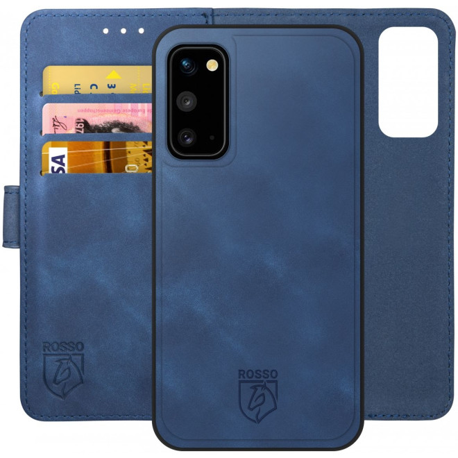 Rosso Element 2 in 1 - PU Θήκη Πορτοφόλι Samsung Galaxy S20 - Blue