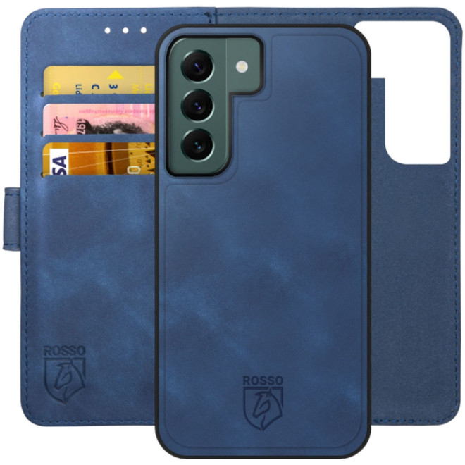 Rosso Element 2 in 1 - PU Θήκη Πορτοφόλι Samsung Galaxy S22 Plus 5G - Blue