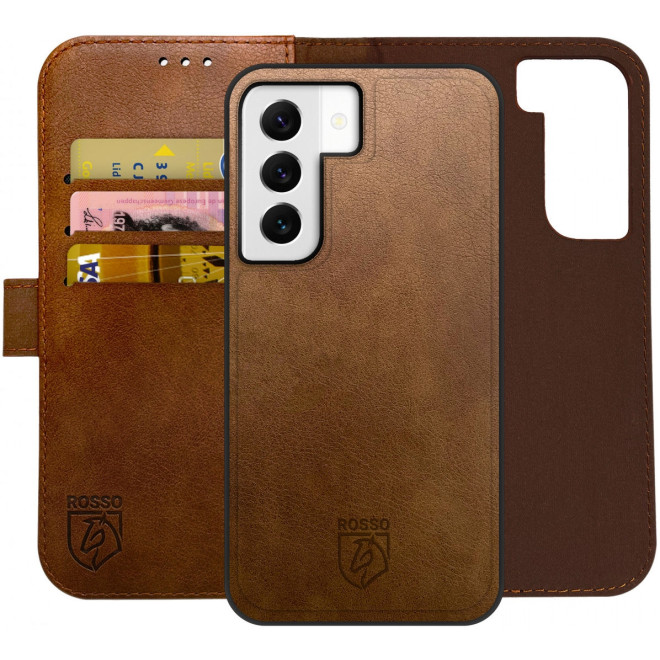 Rosso Element 2 in 1 - PU Θήκη Πορτοφόλι Samsung Galaxy S22 Plus 5G - Brown