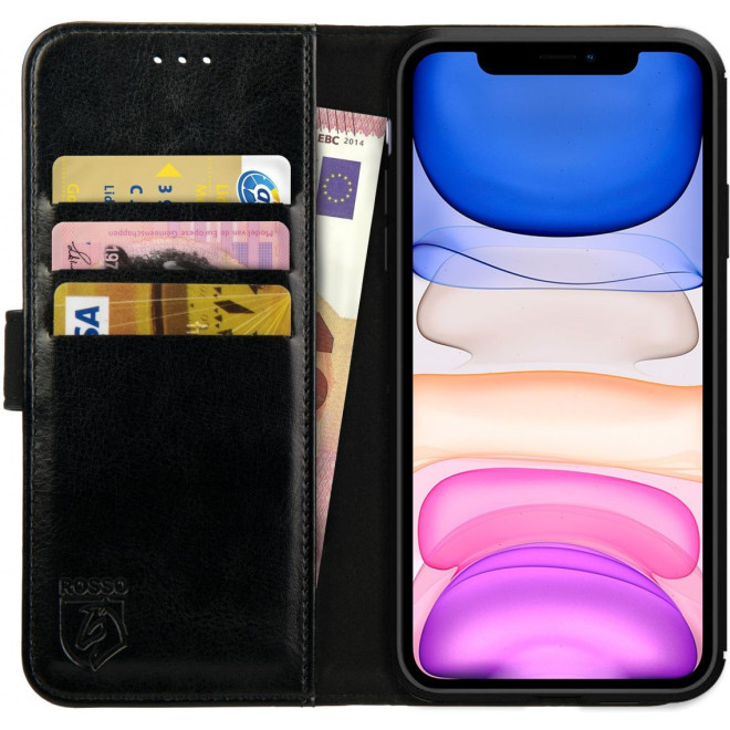 Rosso Element PU Θήκη Πορτοφόλι Apple iPhone 11 - Black