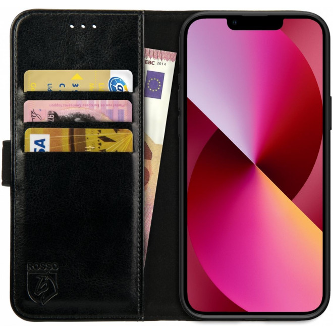 Rosso Element PU Θήκη Πορτοφόλι Apple iPhone 13 - Black