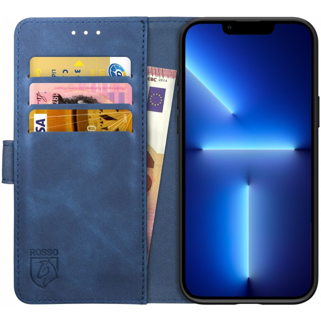 Rosso Element PU Θήκη Πορτοφόλι Apple iPhone 13 Pro - Blue