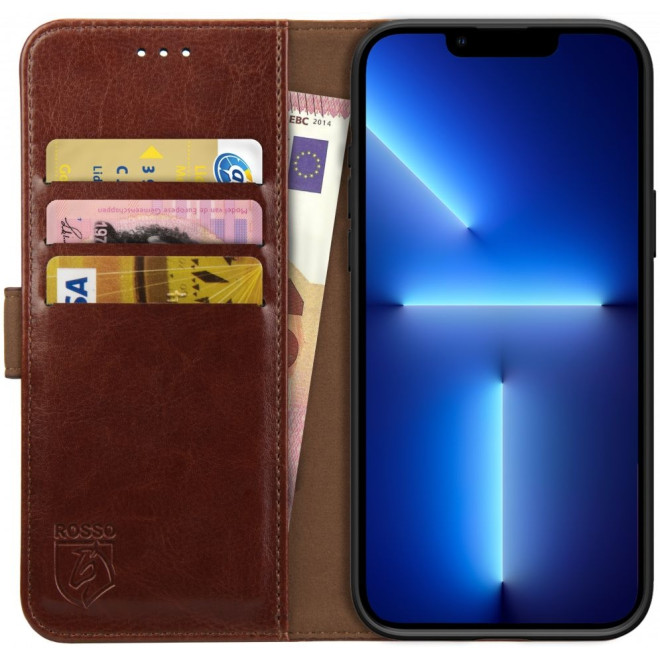Rosso Element PU Θήκη Πορτοφόλι Apple iPhone 13 Pro - Brown