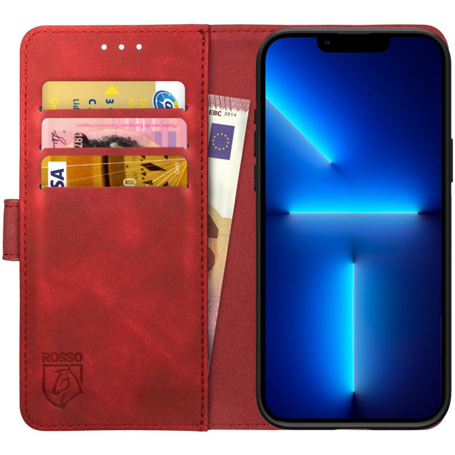 Rosso Element PU Θήκη Πορτοφόλι Apple iPhone 13 Pro - Red
