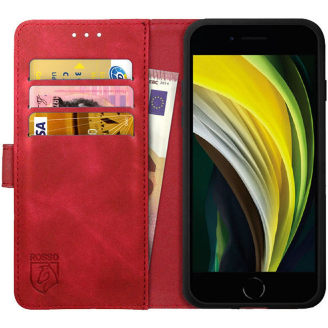 Rosso Element PU Θήκη Πορτοφόλι Apple iPhone SE 2022 / 2020 / 8 / 7 - Red