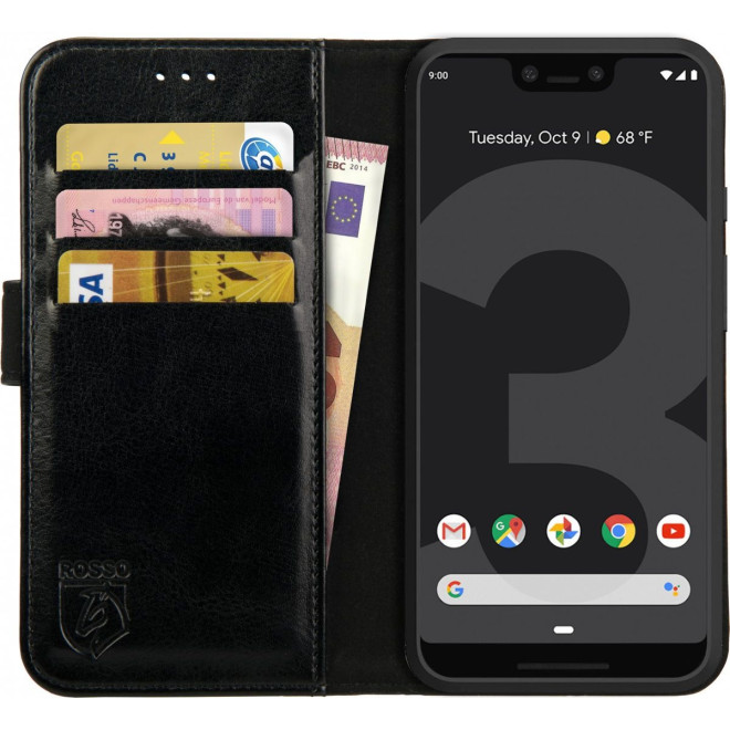 Rosso Element PU Θήκη Πορτοφόλι Google Pixel 3 XL - Black
