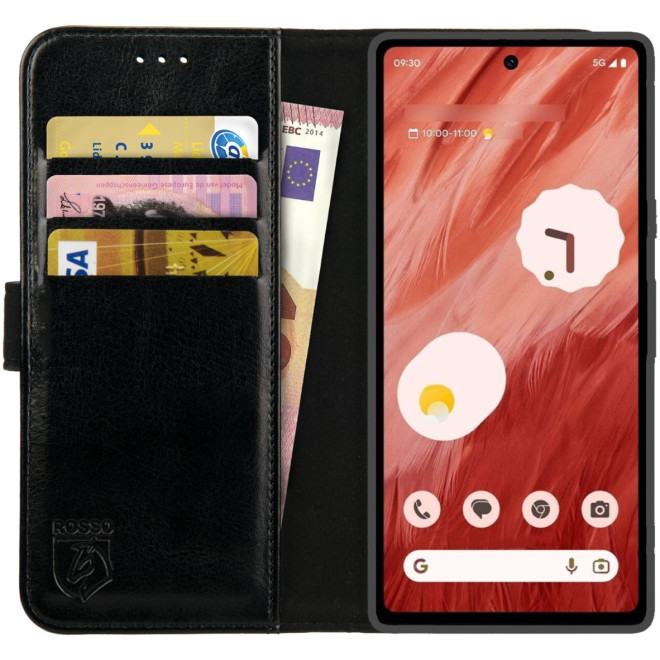 Rosso Element PU Θήκη Πορτοφόλι Google Pixel 7a - Black